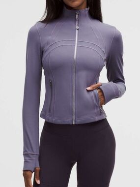 Lululemon Define Crop Jacket Size 14 in Grape Mist/Silver